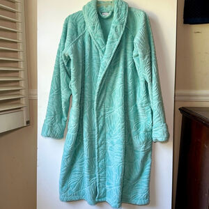 Women's Vera Bradley Aqua Textured Fleece Robe L XL